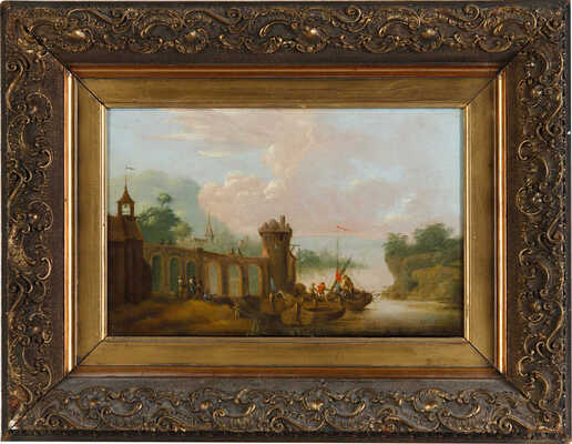 Неизвестный художник (европейская школа). Прибрежный пейзаж 